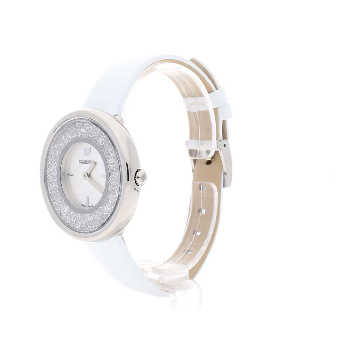  Shop Authentic Swarovski Crystalline Pure White Dial White Leather Strap Watch for Women - 5275046 - Luxxuri