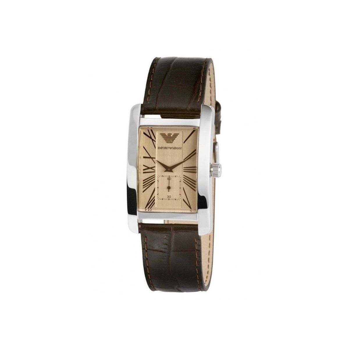  Shop Authentic Emporio Armani Classic Beige Dial Brown Leather Strap Watch For Men - AR0154 - Luxxuri