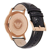  Shop Authentic Emporio Armani Renato Quartz Black Dial Black Leather Strap Watch For Men - AR2425 - Luxxuri
