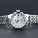  Shop Authentic Tissot Le Locle Automatic Diamonds Mother of Pearl Dial Silver Steel Strap Watch For Women - T006.207.11.116.00 - Luxxuri