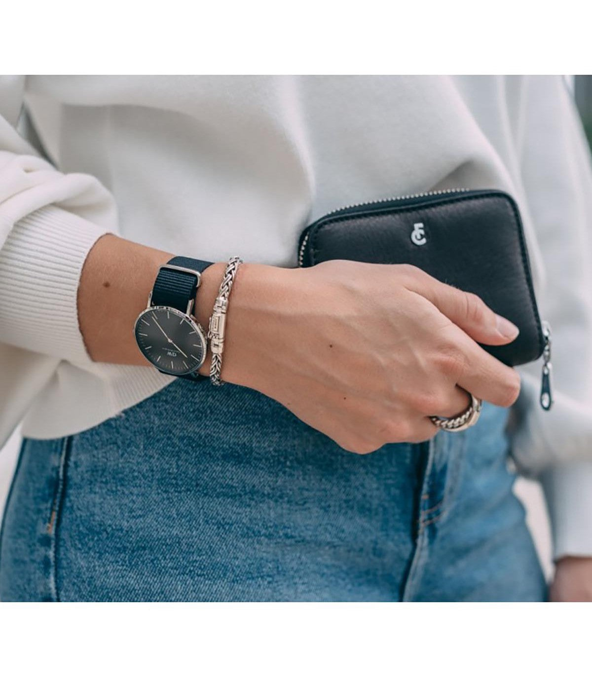  Shop Authentic Daniel Wellington Classic Cornwall Quartz Black Dial Black Nylon Strap Watch For Women - DW00100151 - Luxxuri