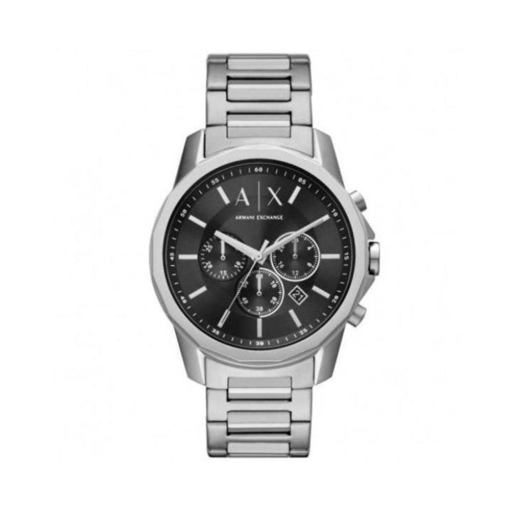  Shop Authentic Armani Exchange Banks Chronograph Black Dial Silver Steel Strap Watch For Men - AX1720 - Luxxuri