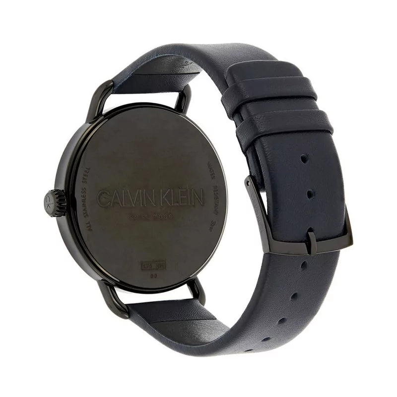  Shop Authentic Calvin Klein Even Blue Dial Blue Leather Strap Watch for Men - K7B214VN - Luxxuri