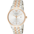  Shop Authentic Emporio Armani Lambda Analog Silver Dial Two Tone Steel Strap Watch For Men - AR11044 - Luxxuri