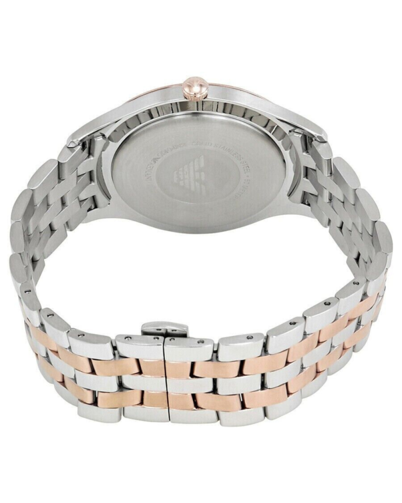  Shop Authentic Emporio Armani Lambda Analog Silver Dial Two Tone Steel Strap Watch For Men - AR11044 - Luxxuri