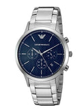  Shop Authentic Emporio Armani Renato Chronograph Blue Dial Silver Steel Strap Watch For Men - AR2486 - Luxxuri