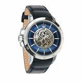  Shop Authentic Maserati Ingegno Automatic Blue Skeleton Dial Black Leather Strap Watch For Men - R8821119004 - Luxxuri