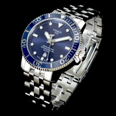  Shop Authentic Tissot T Sport Seastar 1000 Powermatic Silicium Blue Dial Silver Steel Strap Watch For Men - T120.407.11.041.01 - Luxxuri