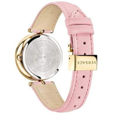  Shop Authentic Versace Palazzo Empire Pink Dial Pink Leather Strap Watch for Women - VCO030017 - Luxxuri