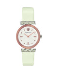  Shop Authentic Versace Greca White Dial White Leather Strap Watch for Women - VELW00120 - Luxxuri