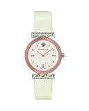  Shop Authentic Versace Greca White Dial White Leather Strap Watch for Women - VELW00120 - Luxxuri