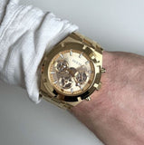  Shop Authentic Guess Continental Gold Dial Gold Steel Strap Watch For Men - GW0260G4 - Luxxuri