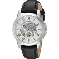 Fossil Townsman Automatic Chronograph White Dial Blue Leather Strap Watch for Men - ME3167