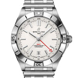  Shop Authentic Breitling Chronomat GMT 40 White Dial Silver Steel Strap Watch for Men - A32398101A1A1 - Luxxuri