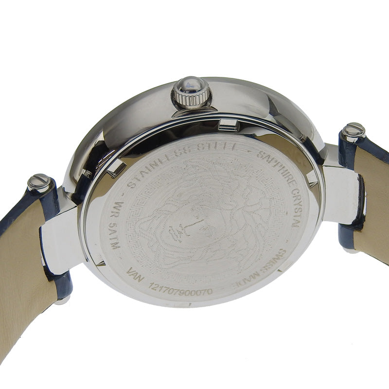  Shop Authentic Versace Olympo Gleam White Dial Green Leather Strap Watch for Women - VAN020016 - Luxxuri