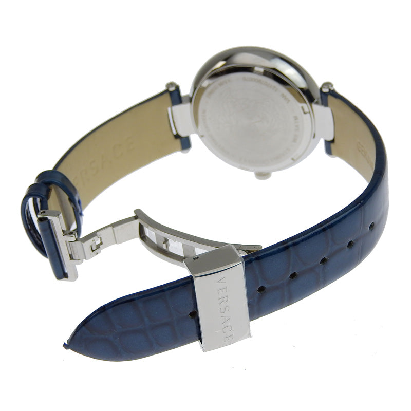  Shop Authentic Versace Olympo Gleam White Dial Green Leather Strap Watch for Women - VAN020016 - Luxxuri