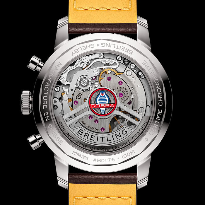  Shop Authentic Breitling Top Time B01 Shelby Cobra Blue Dial Brown Leather Strap Watch for Men - AB01763A1C1X1 - Luxxuri