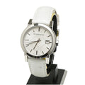  Shop Authentic Burberry The City White Dial White Leather Strap Watch for Women - BU9128 - Luxxuri