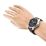  Shop Authentic Tommy Hilfiger Dean Multifunctional Blue Dial Brown Leather Strap Watch for Men - 1791275 - Luxxuri