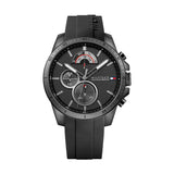  Shop Authentic Tommy Hilfiger Decker Black Dial Black Rubber Strap Watch for Men - 1791352 - Luxxuri