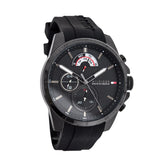  Shop Authentic Tommy Hilfiger Decker Black Dial Black Rubber Strap Watch for Men - 1791352 - Luxxuri
