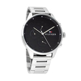 Shop Authentic Tommy Hilfiger Chase Quartz Black Dial Silver Steel Strap Watch For Men - 1791485 - Luxxuri