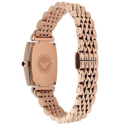  Shop Authentic Emporio Armani Gianni T-Bar Analog Crystal Brown Dial Rose Gold Steel Strap Watch For Women - AR11407 - Luxxuri