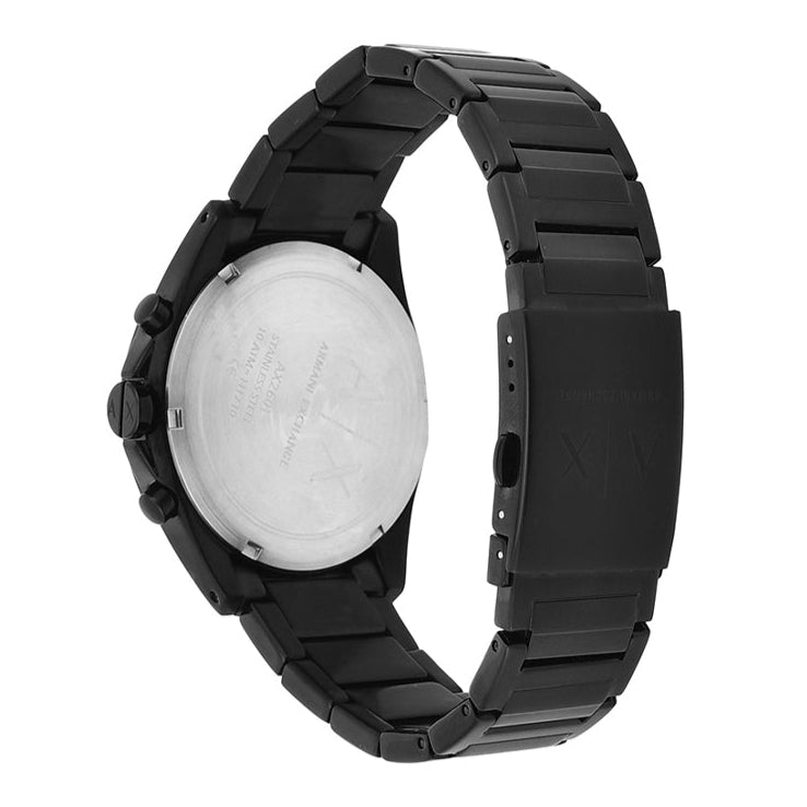  Shop Authentic Armani Exchange Drexler Chronograph Black Dial Black Steel Strap Watch For Men - AX2601 - Luxxuri