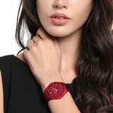  Shop Authentic Michael Kors Slim Runway Red Dial Red Steel Strap Watch For Women - MK3895 - Luxxuri