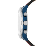  Shop Authentic Fossil Bronson Chronograph Luggage Blue Dial Brown Leather Strap Watch for Men - FS5829 - Luxxuri