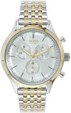  Shop Authentic Hugo Boss Companion Silver Dial Two Tone Mesh Bracelet Watch for Men - 1513654 - Luxxuri