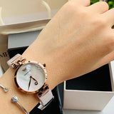  Shop Authentic Emporio Armani Mother of Pearl Dial Rose Gold Steel Strap Watch For Women - AR11236 - Luxxuri