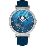  Shop Authentic Swarovski Passage Moon Phase Blue Dial Blue Leather Strap Watch for Women - 5613320 - Luxxuri