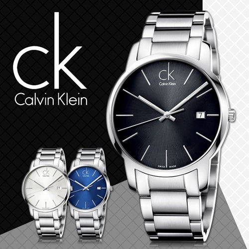  Shop Authentic Calvin Klein City Date Black Dial Silver Steel Strap Watch for Men - K2G2G143 - Luxxuri
