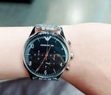  Shop Authentic Emporio Armani Beta Chronograph Black Dial Steel Strap Watch For Men - AR1863 - Luxxuri