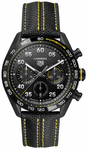  Shop Authentic Tag Heuer Carrera x Porsche Automatic Chronograph Black Dial Black Nylon Strap Watch for Men - CBN2A1H.FC6512 - Luxxuri