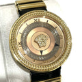  Shop Authentic Versace V Metal Icon Gold Dial Black & Gold Strap Watch for Women - VLC030014 - Luxxuri