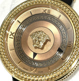  Shop Authentic Versace V Metal Icon Gold Dial Black & Gold Strap Watch for Women - VLC030014 - Luxxuri