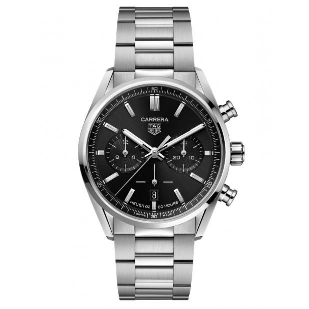  Shop Authentic Tag Heuer Carrera Chronograph Black Dial Silver Steel Strap Watch for Men - CBN2010.BA0642 - Luxxuri