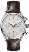  Shop Authentic Tag Heuer Carrera Chronograph White Dial Brown Leather Strap Watch for Men - CBN2013.FC6483 - Luxxuri