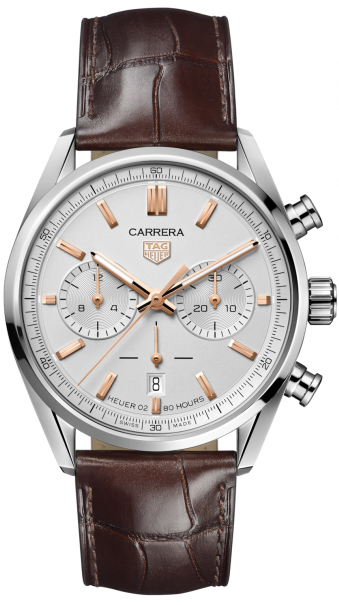  Shop Authentic Tag Heuer Carrera Chronograph White Dial Brown Leather Strap Watch for Men - CBN2013.FC6483 - Luxxuri