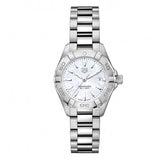  Shop Authentic Tag Heuer Aquaracer Quartz Mother of Pearl White Dial Silver Steel Strap Watch for Women - WBD1411.BA0741 - Luxxuri