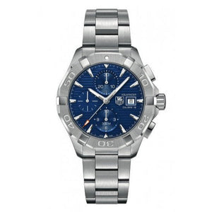  Shop Authentic Tag Heuer Aquaracer Caliber 16 Automatic Chronograph Blue Dial Silver Steel Strap Watch for Men - CAY2112.BA0927 - Luxxuri