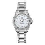  Shop Authentic Tag Heuer Aquaracer Diamonds Mother of Pearl Dial Silver Steel Strap Watch for Women - WBD1414.BA0741 - Luxxuri
