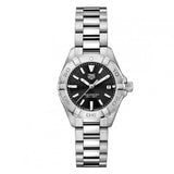  Shop Authentic Tag Heuer Aquaracer Quartz Black Dial Silver Steel Strap Watch for Women - WBD1410.BA0741 - Luxxuri