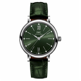  Shop Authentic IWC Portofino Automatic Green Dial Green Leather Strap Watch for Women - IW357405 - Luxxuri