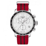  Shop Authentic Tissot Quickster Chronograph NBA Chicago Bulls White Dial Red NATO Strap Watch For Men - T095.417.17.037.04 - Luxxuri