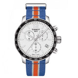  Shop Authentic Tissot Quickster Chronograph NBA New York Kicks White Dial Multicolored Nato Strap Watch For Men - T095.417.17.037.06 - Luxxuri
