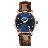  Shop Authentic Mido Baroncelli III Automatic Blue Dial Brown Leather Strap Watch For Men - M8600.3.15.8 - Luxxuri