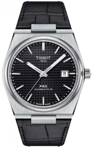  Shop Authentic Tissot PRX Powermatic 80 Black Dial Black Leather Strap Watch for Men - T137.407.16.051.00 - Luxxuri